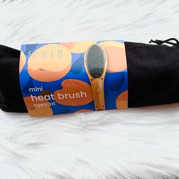 NIB Soleil Hair Mini Heat Straightening Brush - Picture 2 of 5